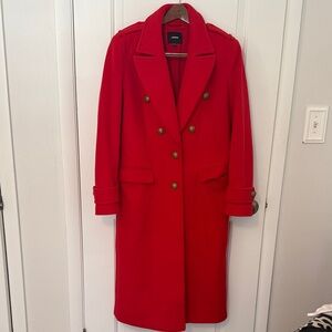 Express Bold Red Trench Coat